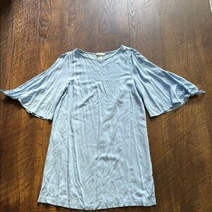 H&M Sky Blue Flowy Sleeve Blouse